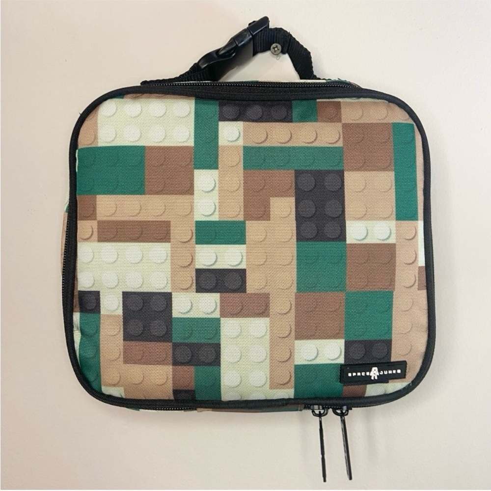 Space Junk “Leggaflauge” Lego Print Insulated Lunch Tote Bag NEW